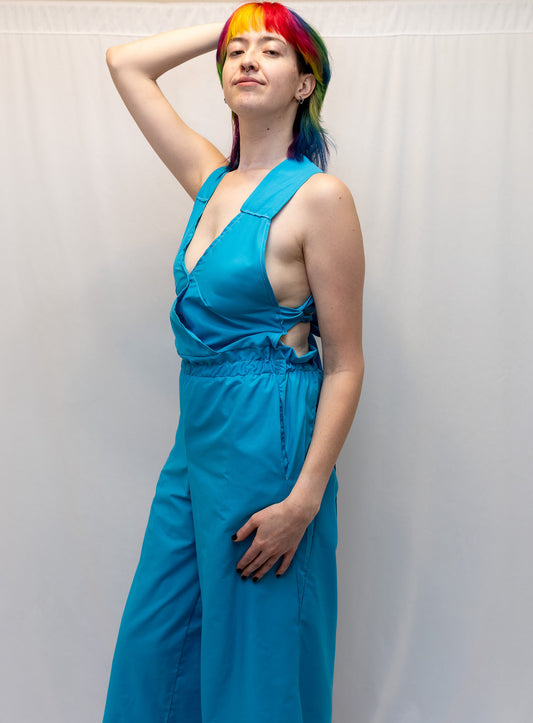 Size Adjustable Turquoise Romper