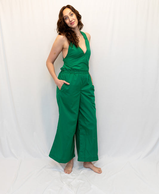 Size Adjustable Kelly Green Romper