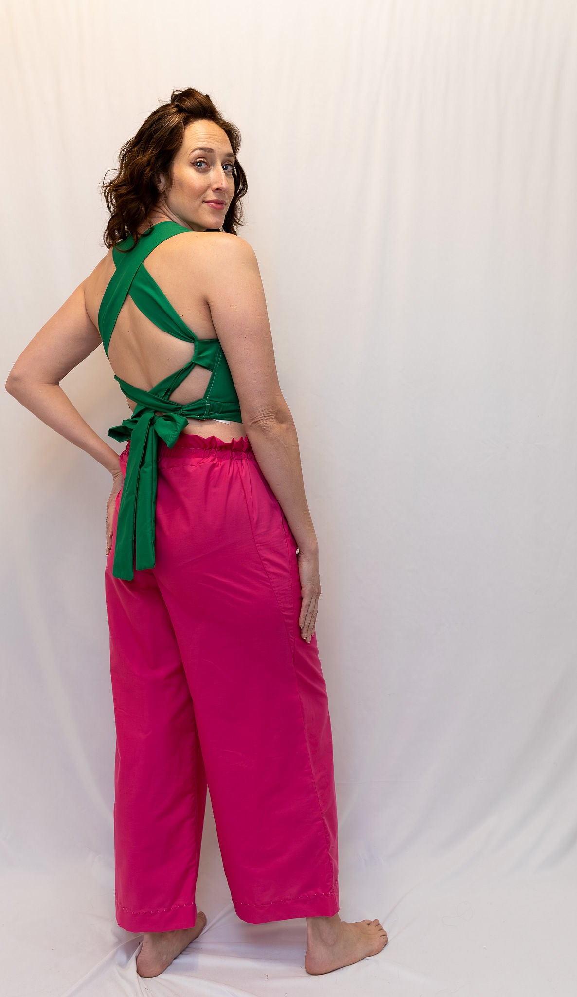 Size Adjustable Crossback Kelly Green Top