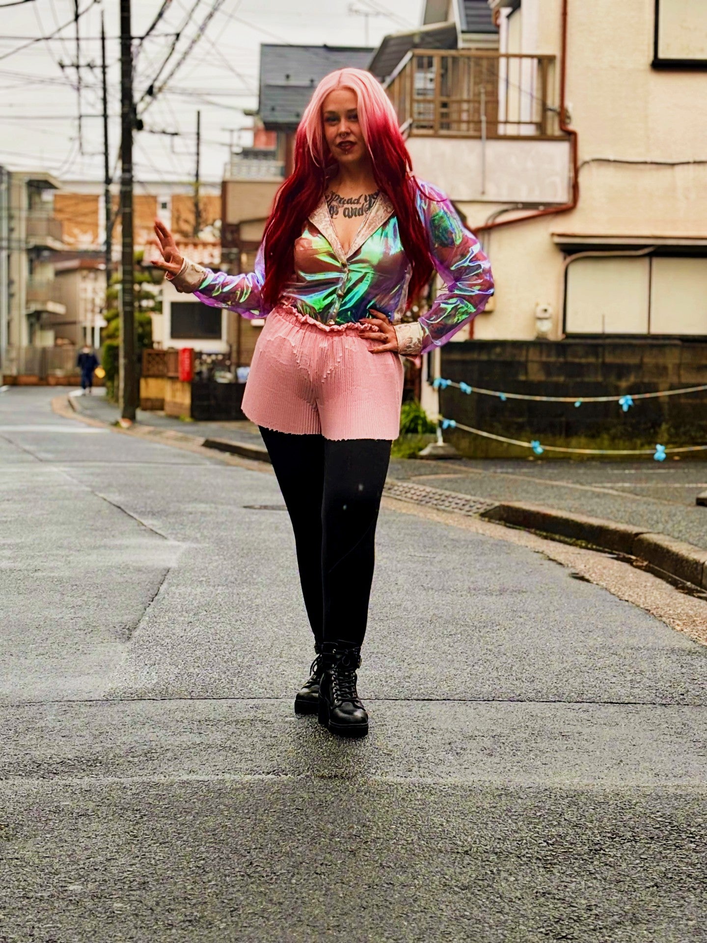 Bubblegum Pink Pleated Shorts