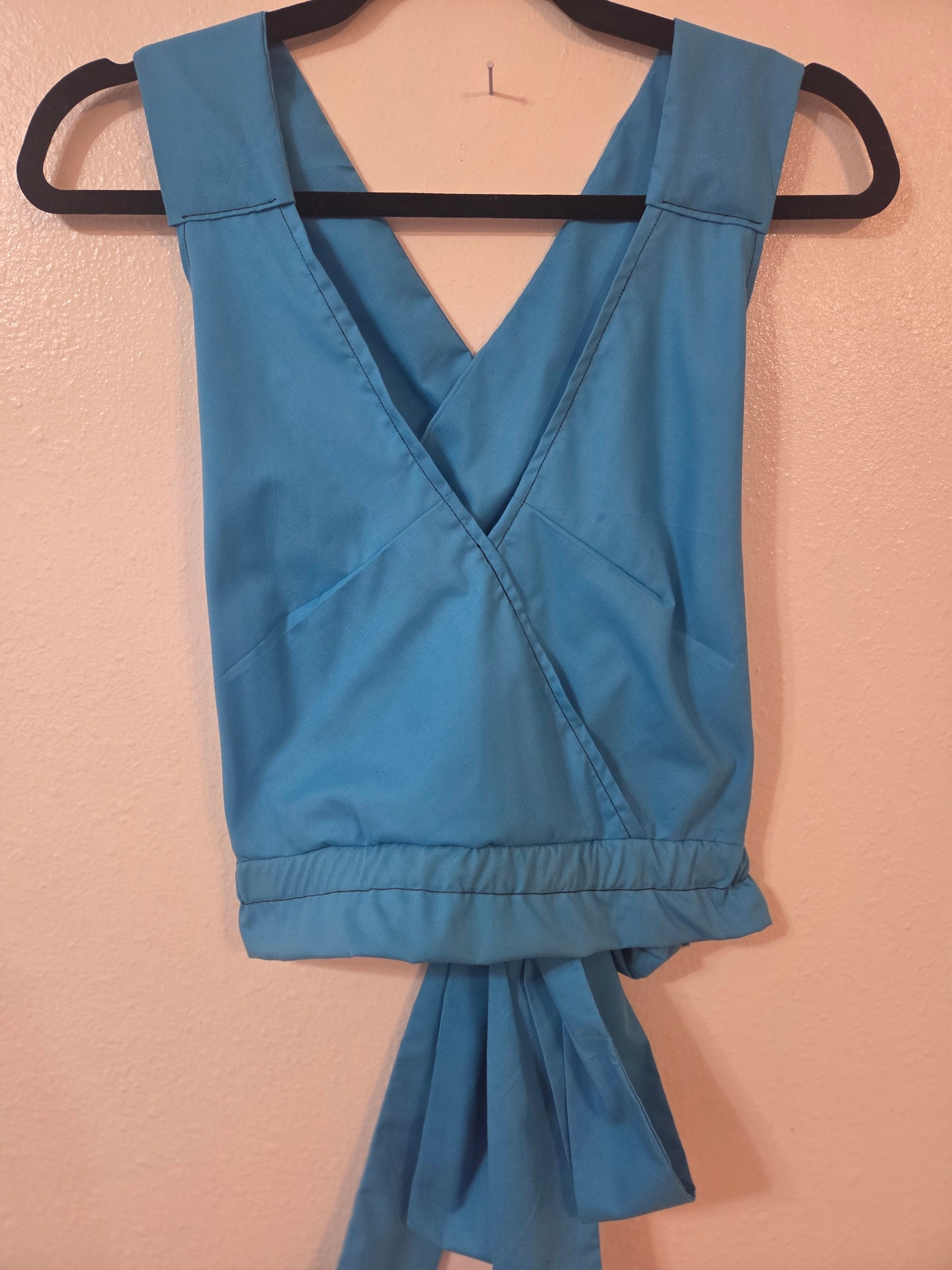 Size Adjustable Turquoise Crossback Top