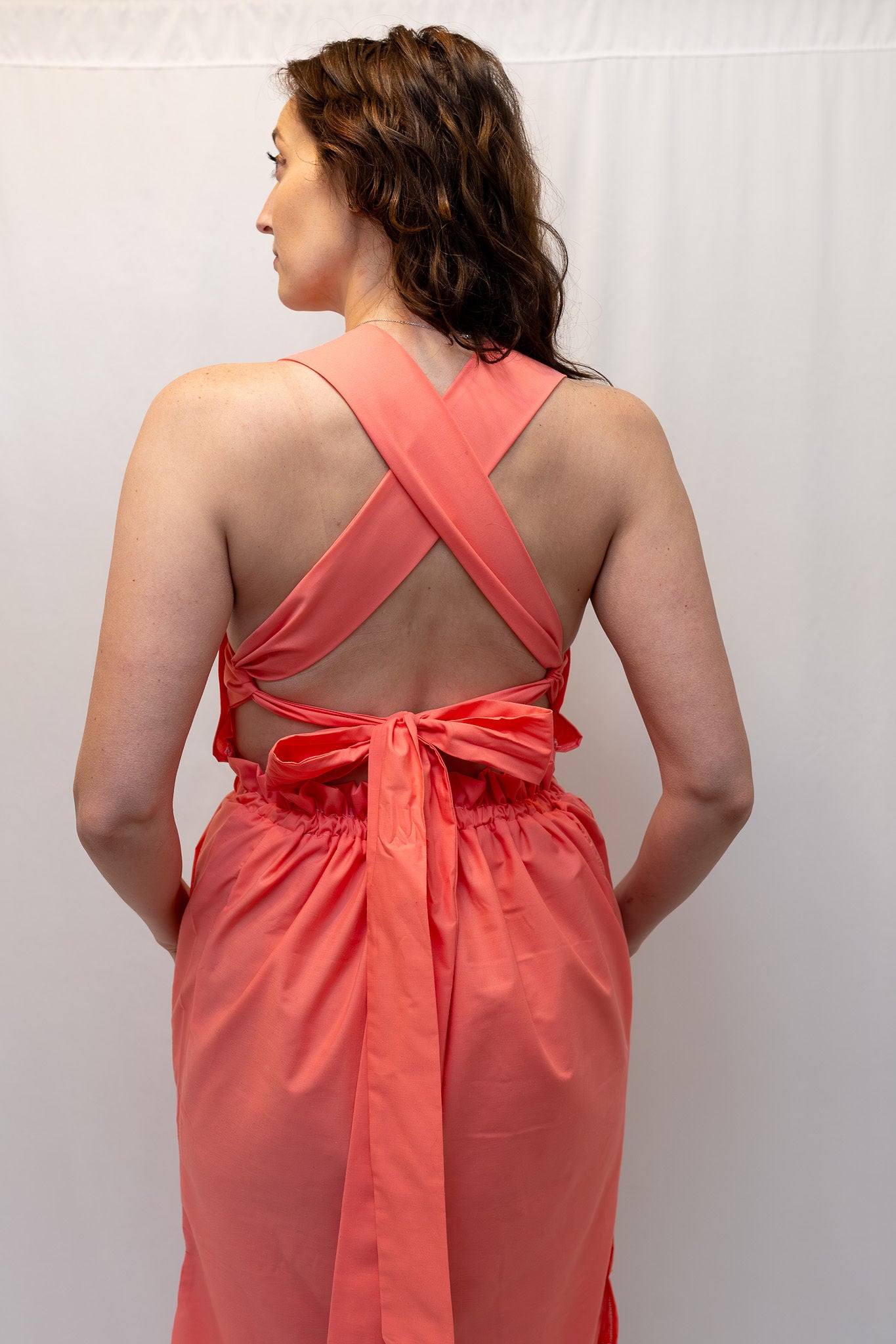 Size Adjustable Coral Dress