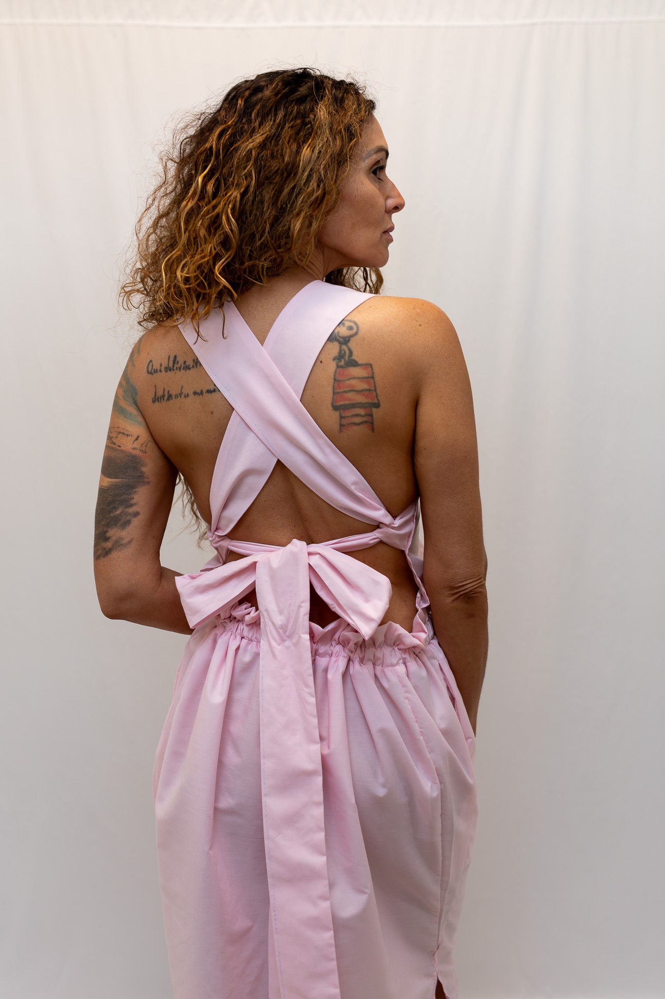Size Adjustable Pink Dress
