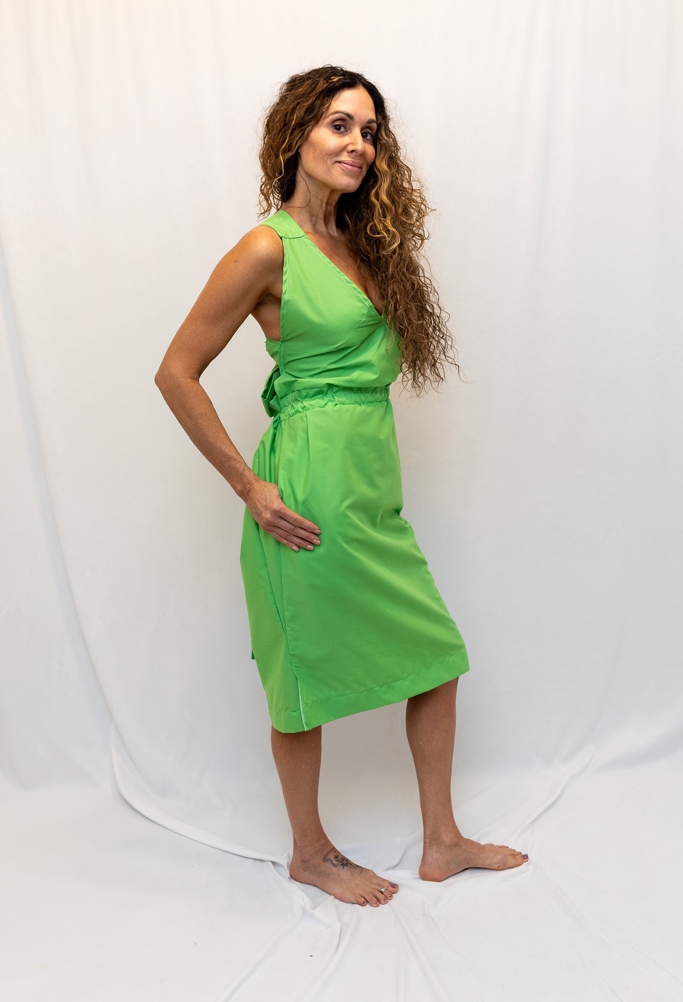 Size Adjustable Apple Green Dress – Via Moscato