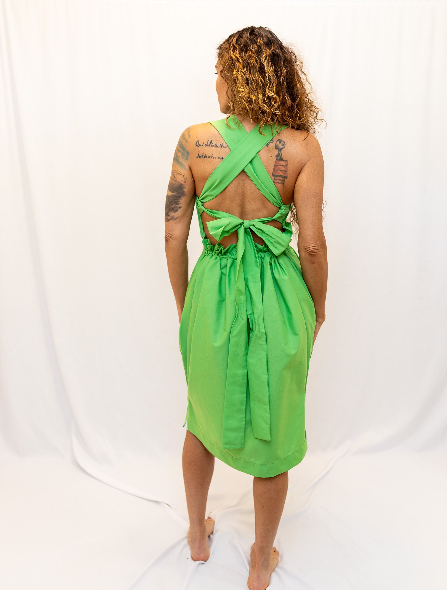 Size Adjustable Apple Green Dress – Via Moscato
