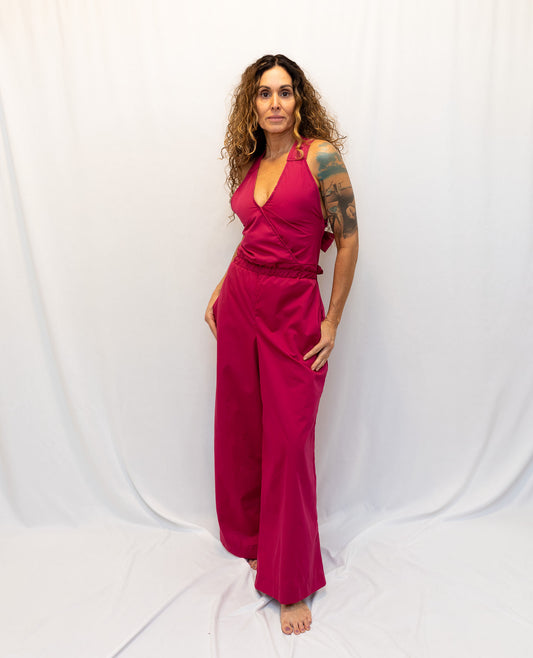 Size Adjustable Magenta Romper