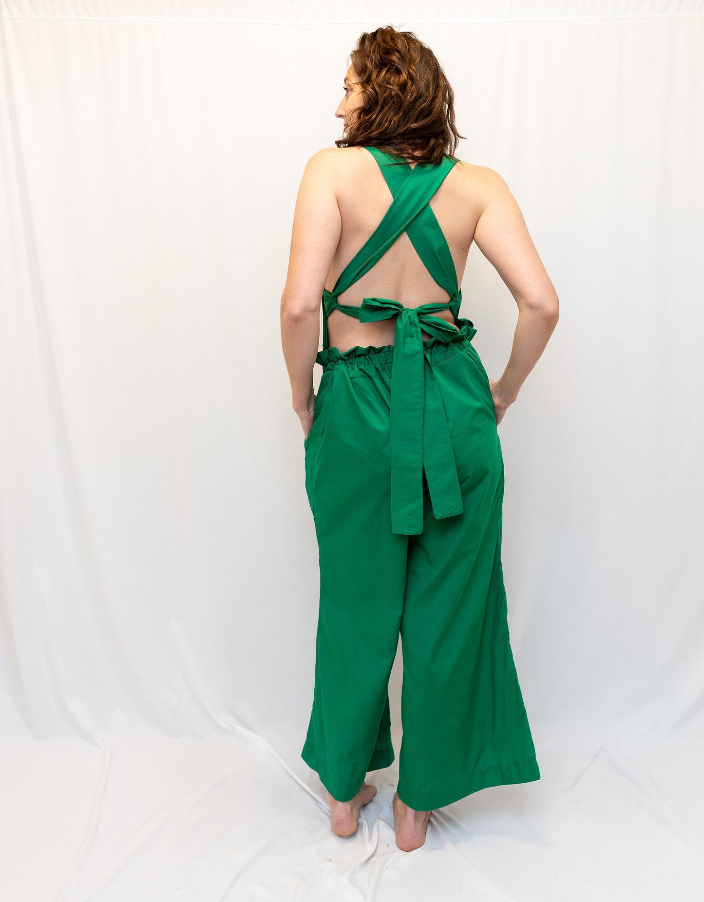 Size Adjustable Kelly Green Romper