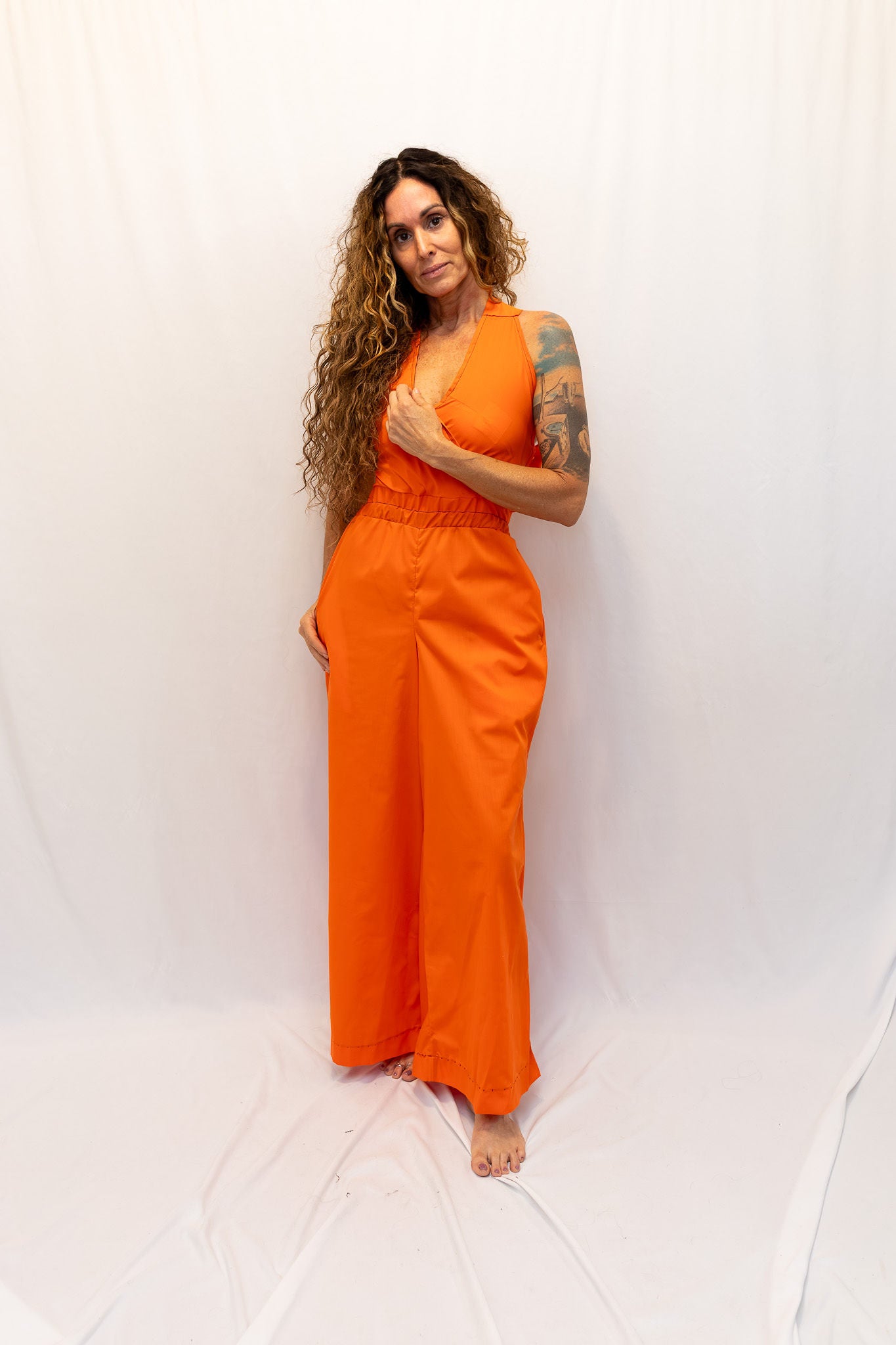 Size Adjustable Tangerine Romper