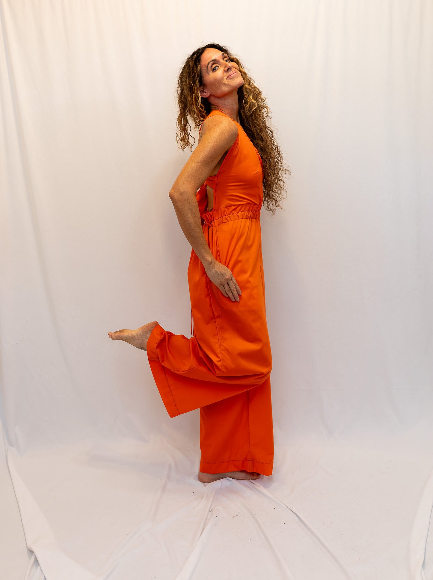 Size Adjustable Tangerine Romper