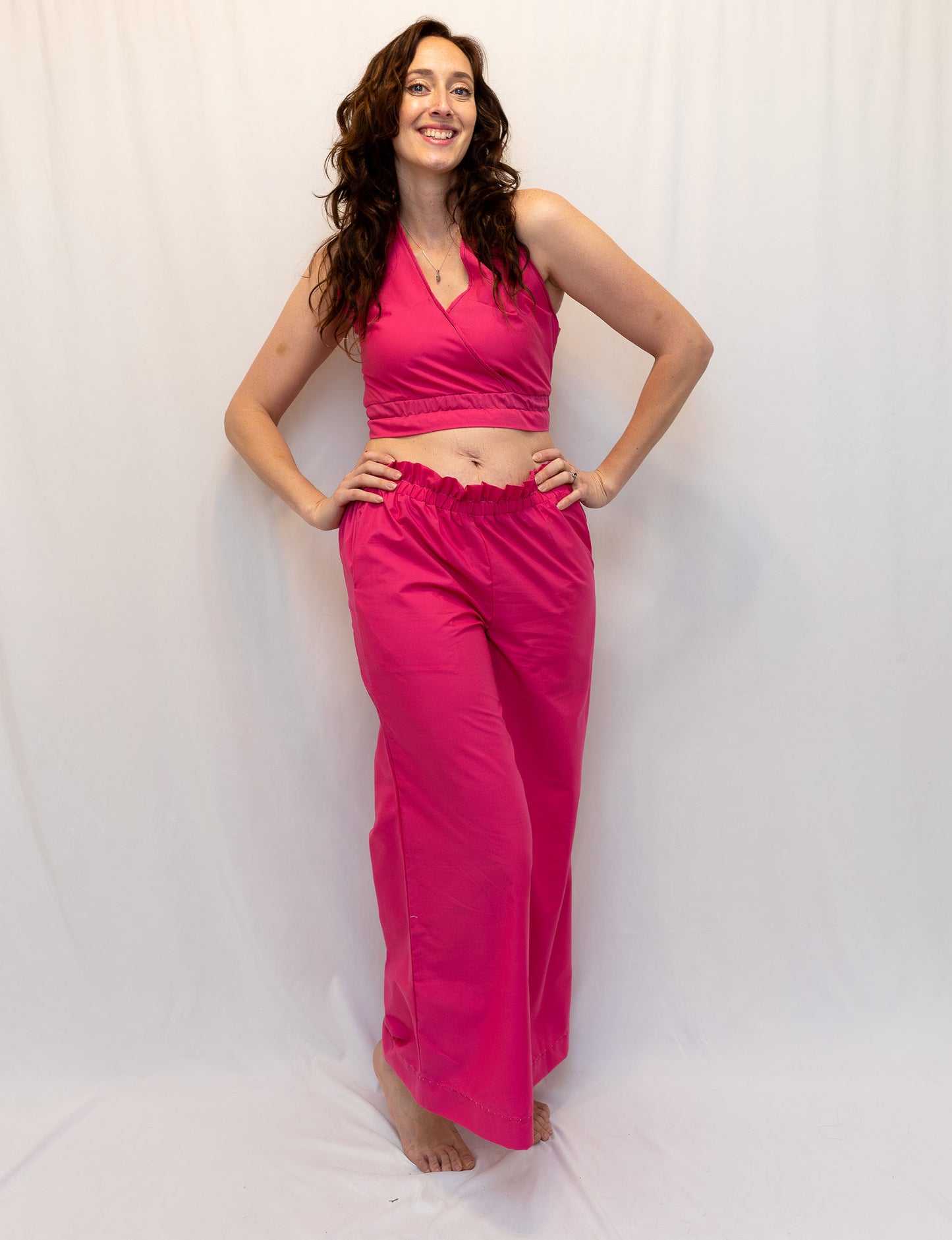 Size Adjustable Fuschia Palazzo Pants