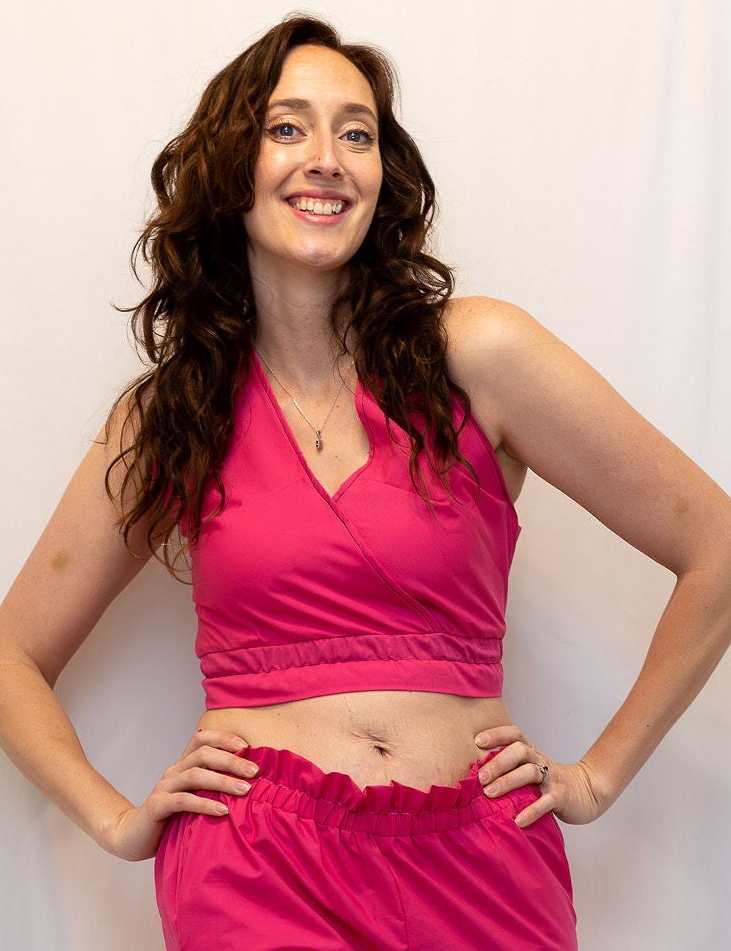 Size Adjustable Fuscia Crossback Top