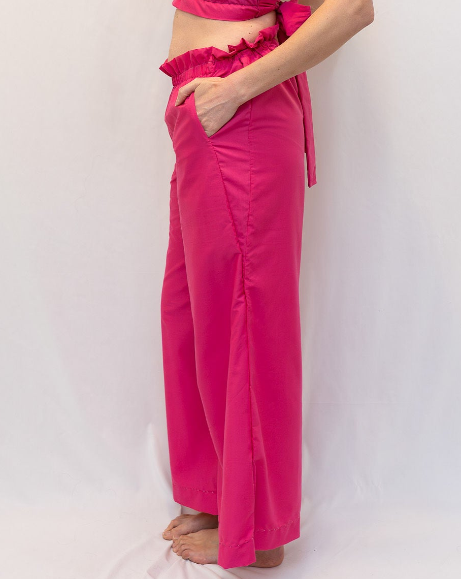 Size Adjustable Fuschia Palazzo Pants