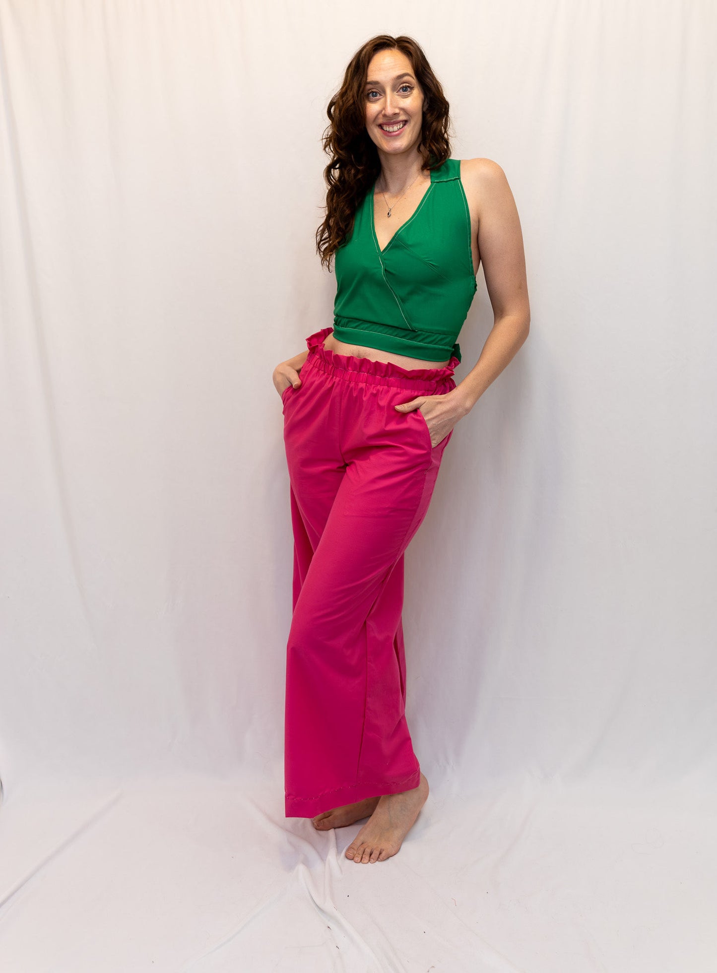 Size Adjustable Crossback Kelly Green Top