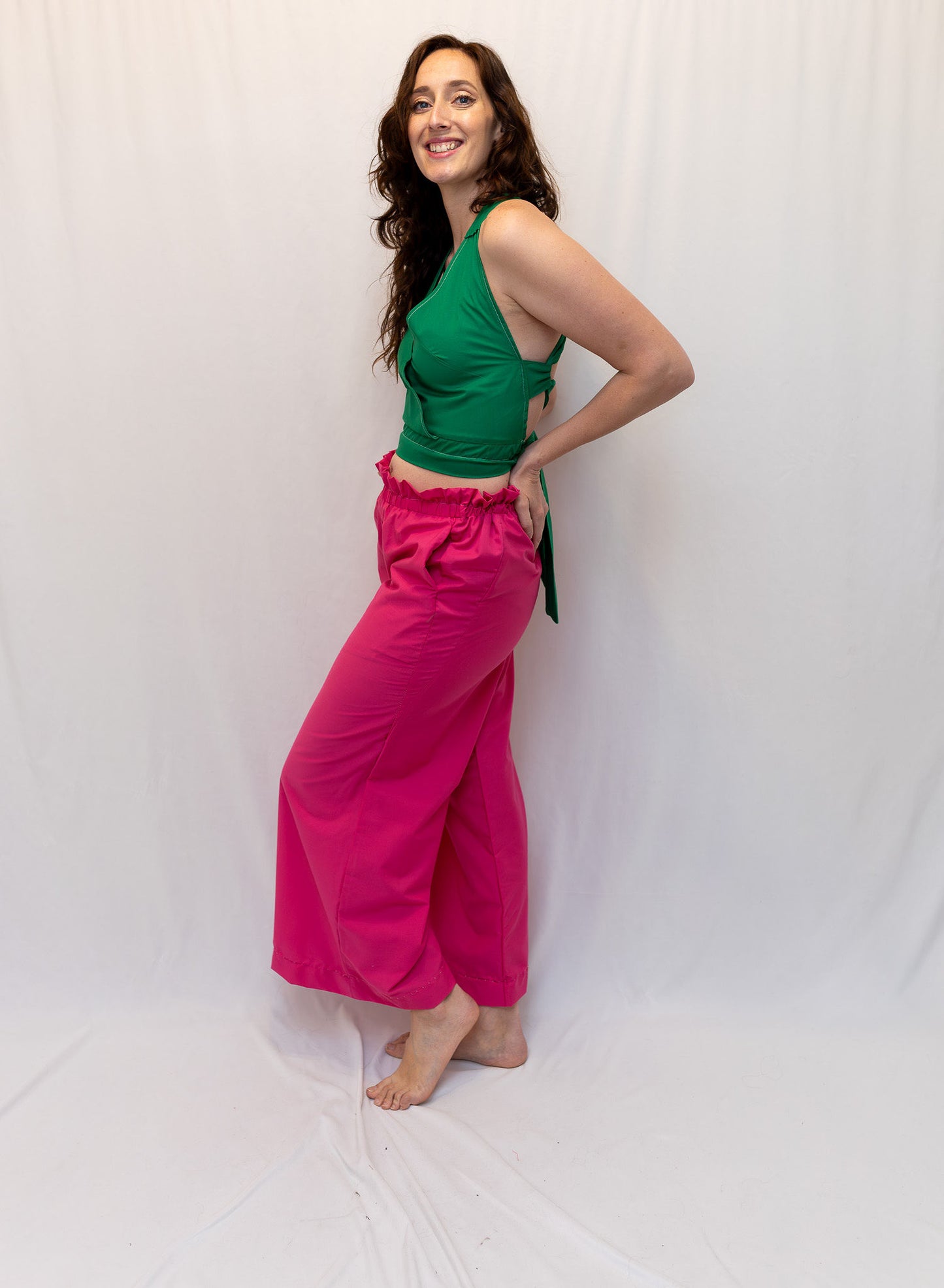 Size Adjustable Crossback Kelly Green Top