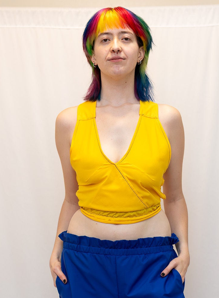 Size Adjustable Sunflower Yellow Crossback Top