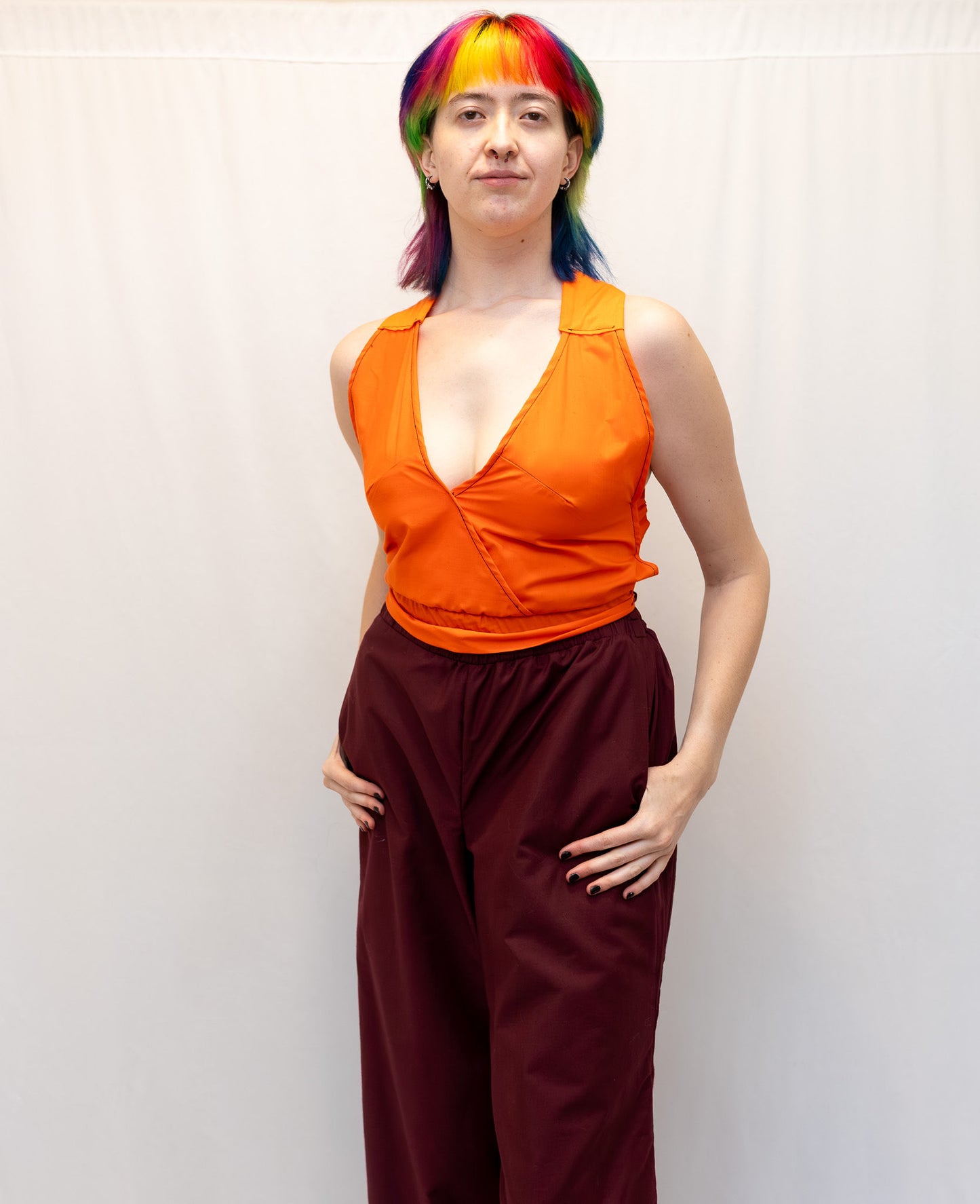 Size Adjustable Tangerine Crossback Top