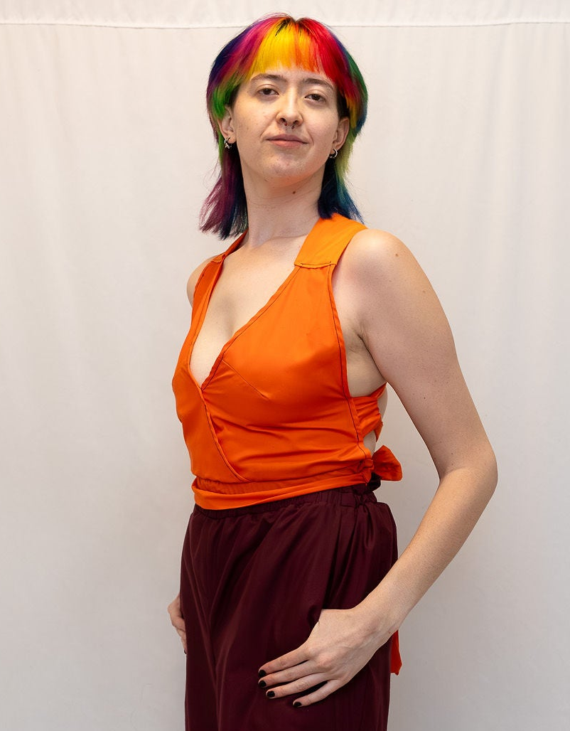 Size Adjustable Tangerine Crossback Top