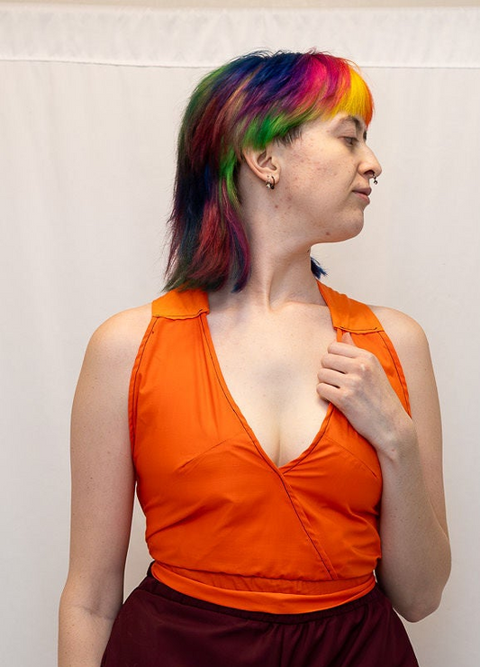 Size Adjustable Tangerine Crossback Top