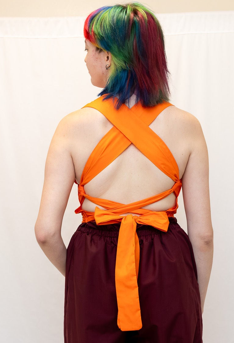 Size Adjustable Tangerine Crossback Top