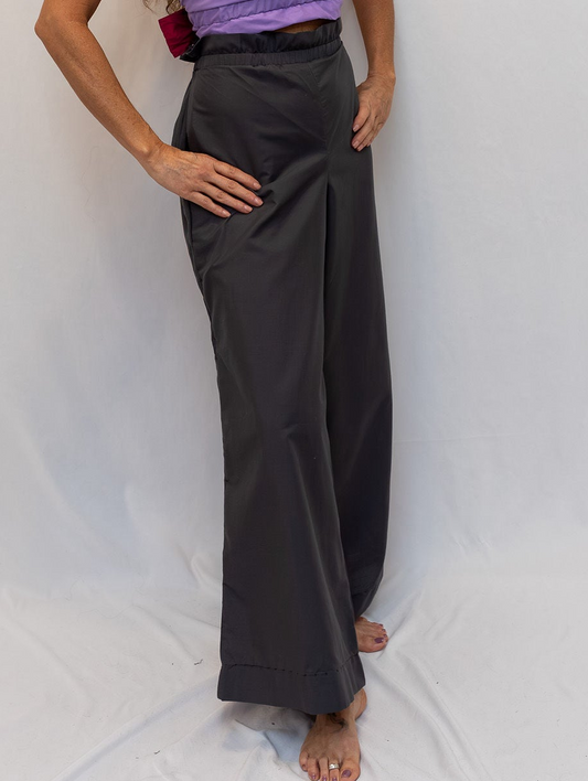 Size Adjustable Slate Gray Palazzo Pants
