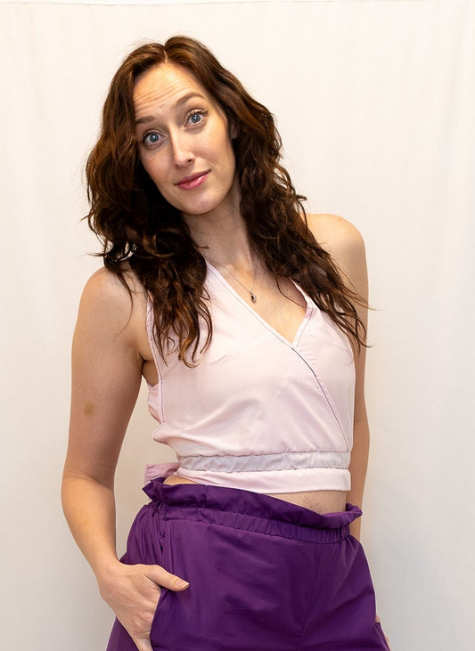 Size Adjustable Pink Crossback Top