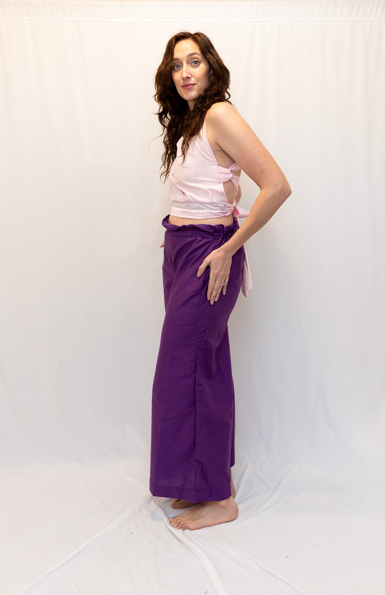Size Adjustable Pink Crossback Top