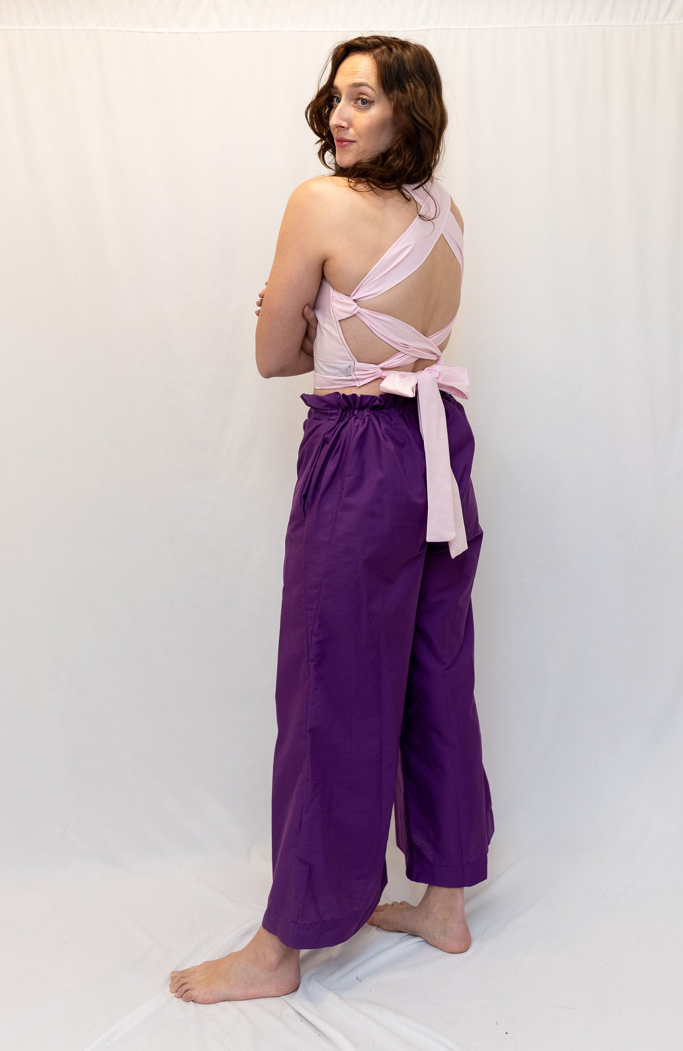 Size Adjustable Pink Crossback Top