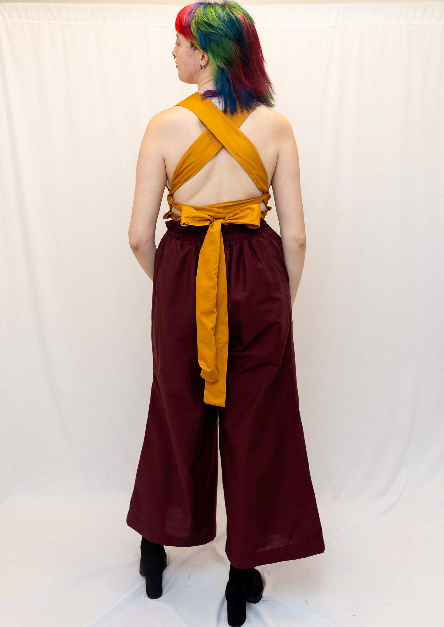 Size Adjustable Gold Crossback Top
