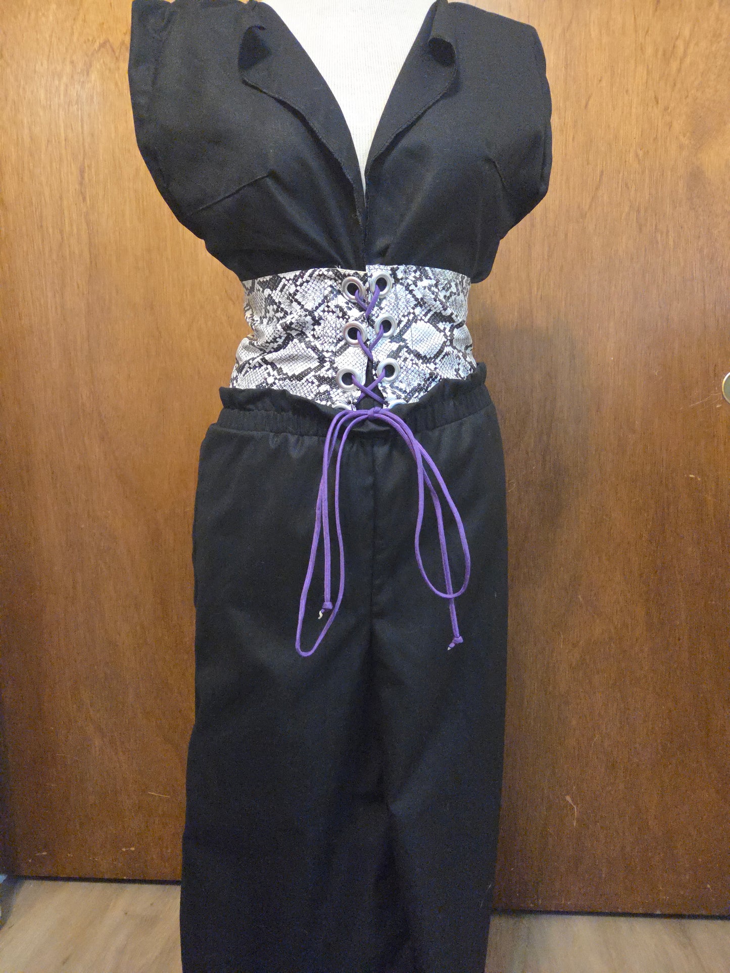 Size Adjustable Black Palazzo Pants- Fits Sizes 0-20