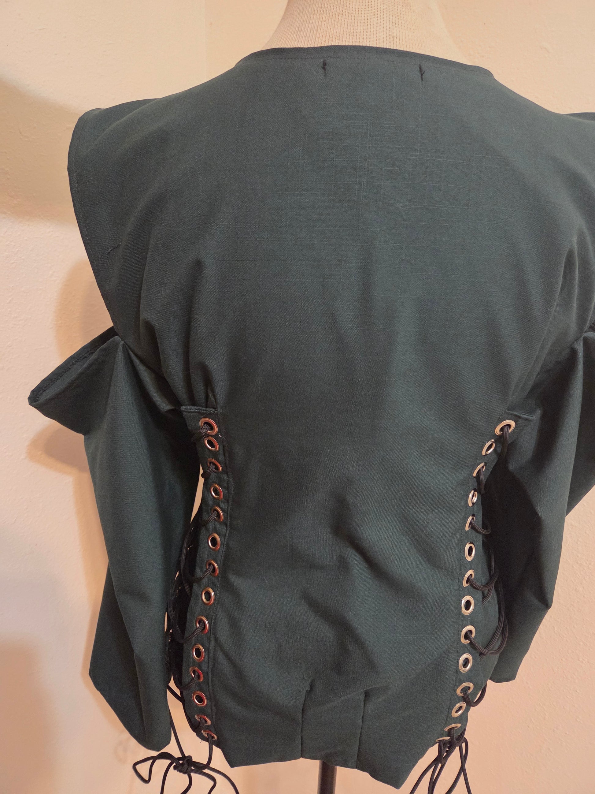 This photo shows the backside of our size adjustable blazer