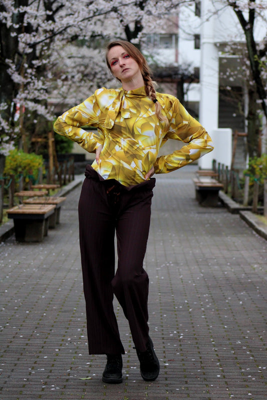 Brown Pleated Pants