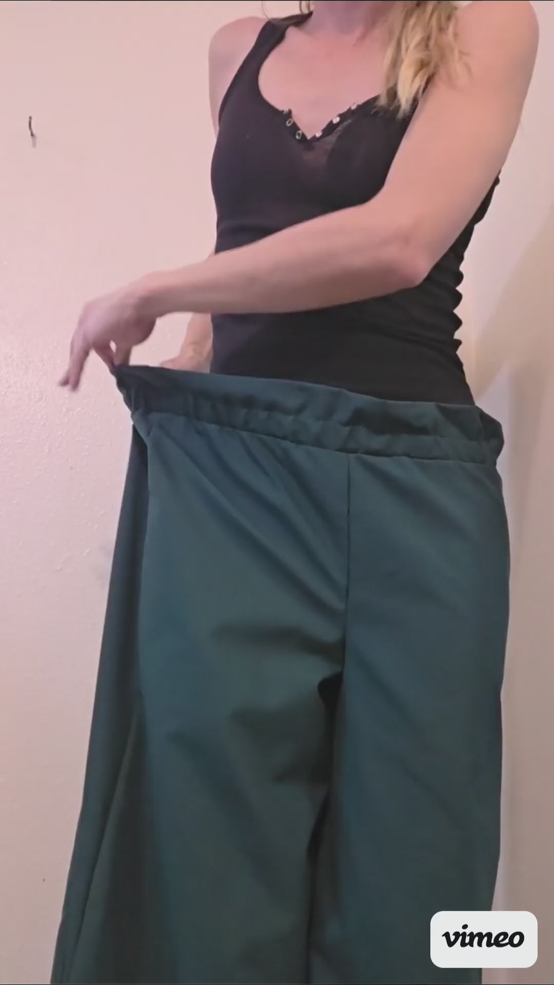 Size Adjustable Green Palazzo Pants – Via Moscato