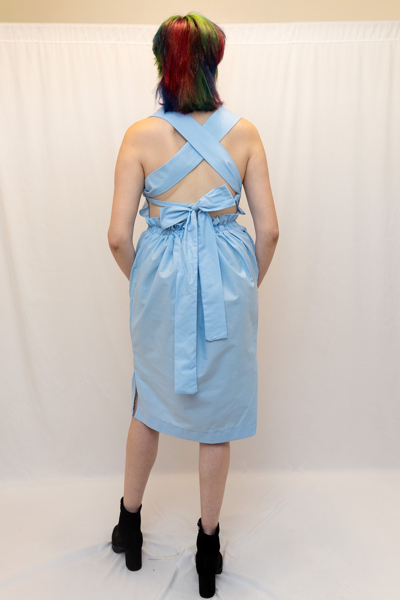 Size Adjustable Pale Blue Dress