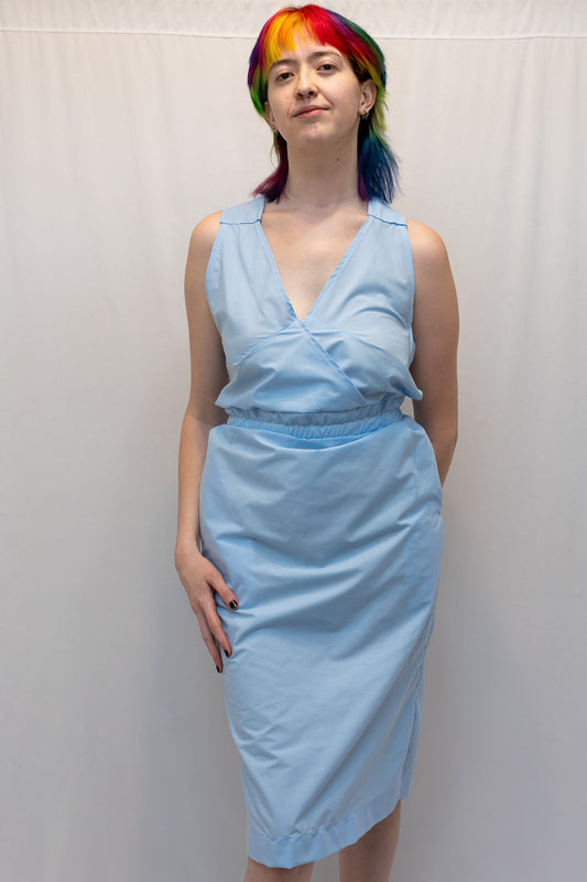 Size Adjustable Pale Blue Dress