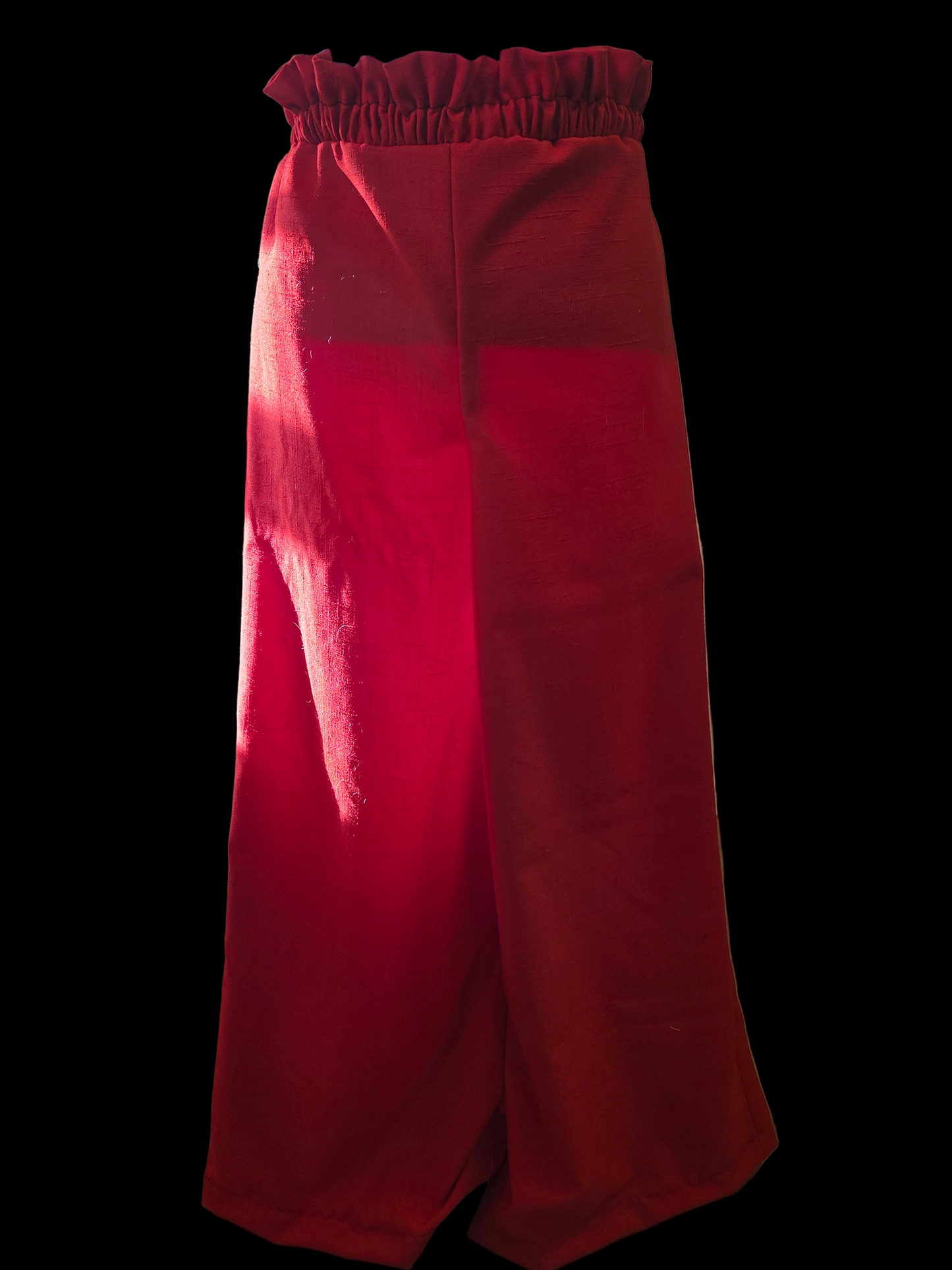 Size Adjustable Red Palazzo Pants