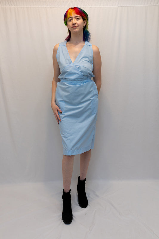 Size Adjustable Pale Blue Dress