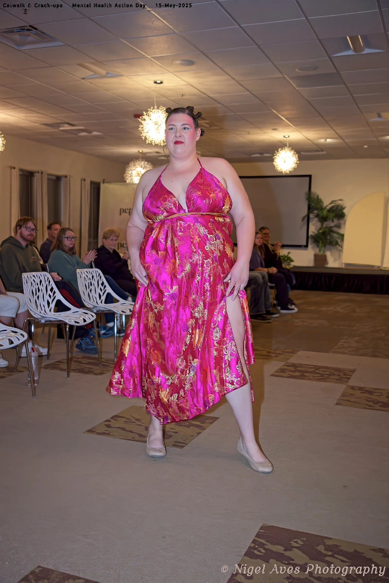 Pink Silk Kimono Gown